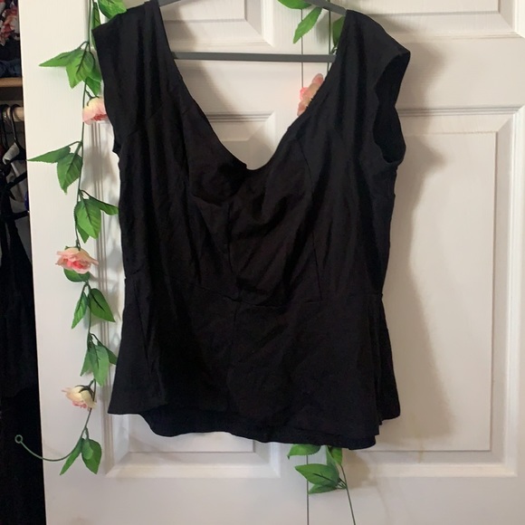 Black Off The Shoulder Blouse - Picture 4 of 5